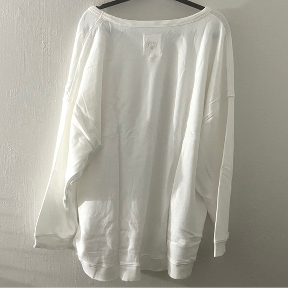 Aerie Summer Daze White Sweatshirt - XXL - Picture 5 of 8